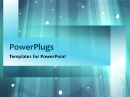 PowerPoint Template - Abstract video template of turqoise blue gradients flowing across each other with growing and shrinking circles overlapping them.